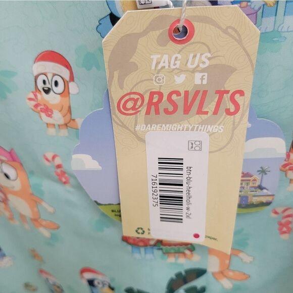 RSVLTS Bluey “Heeler Holiday” Men’s Christmas shirt 2XL NWT - Picture 3 of 11